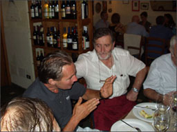 Walter Massa, insieme a Sergio Rossi, dell'Enoteca Defilla