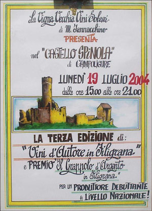 Vini d'autore in Filigrana e Premio il Grappolo d'Argento
