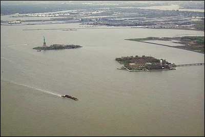 Baia New York, Ellis e Liberty Island